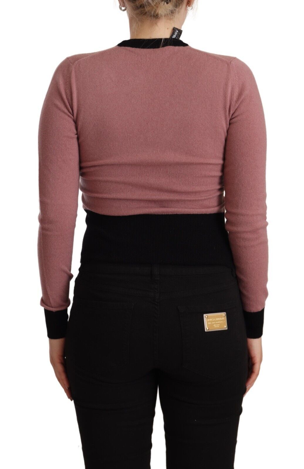 Pull ras du cou en cachemire rose Dolce & Gabbana