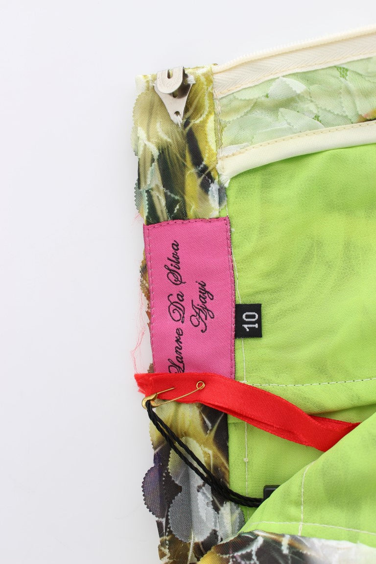 Lanre Da Silva Ajayi Jupe crayon en organza multicolore