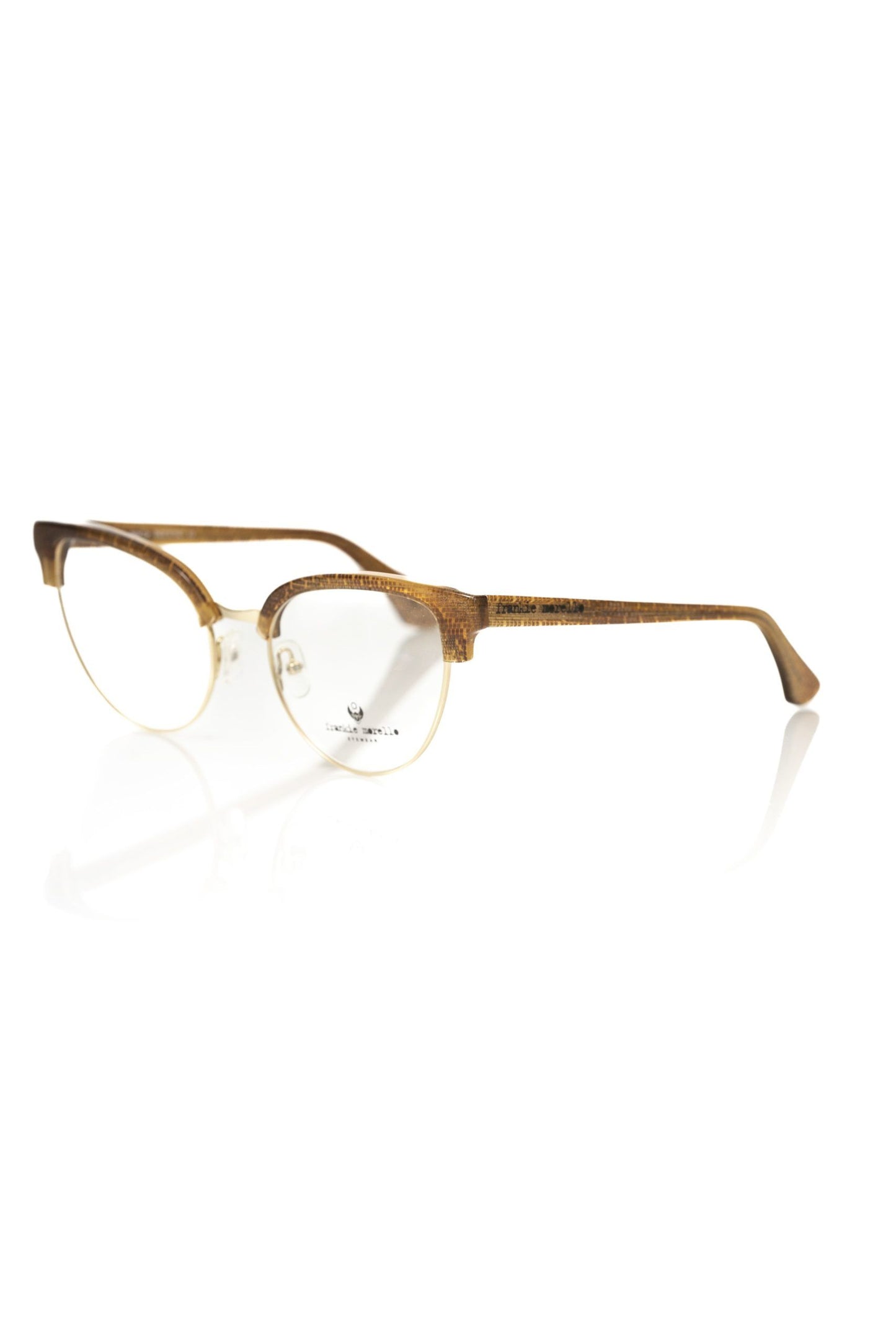 Frankie Morello Damenbrille aus brauner Metallicfaser