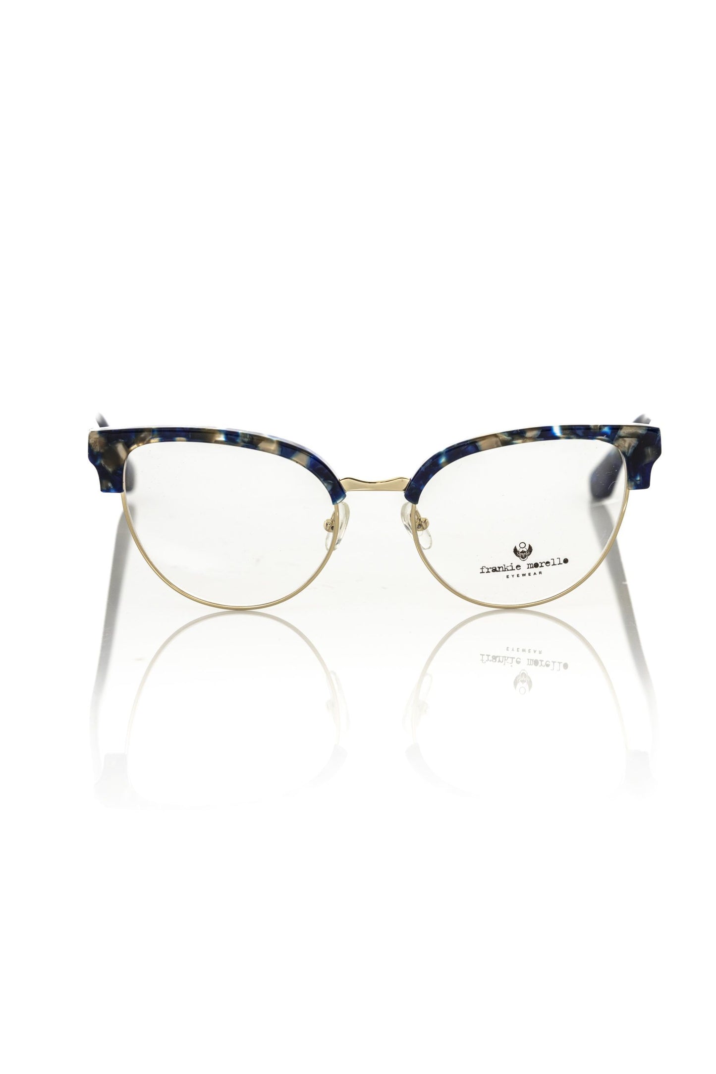 Frankie Morello Damenbrille aus blauer Metallicfaser