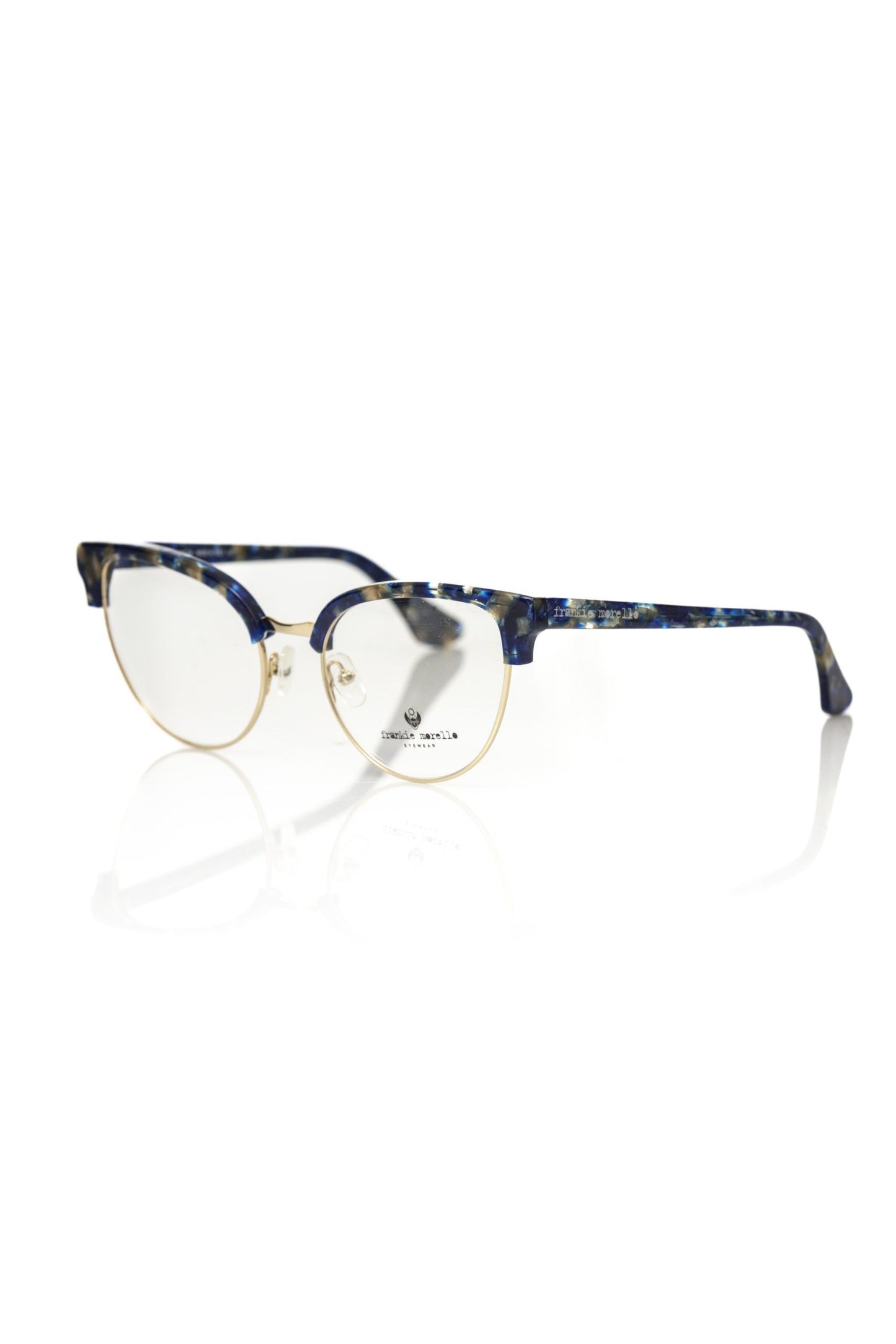 Frankie Morello Damenbrille aus blauer Metallicfaser