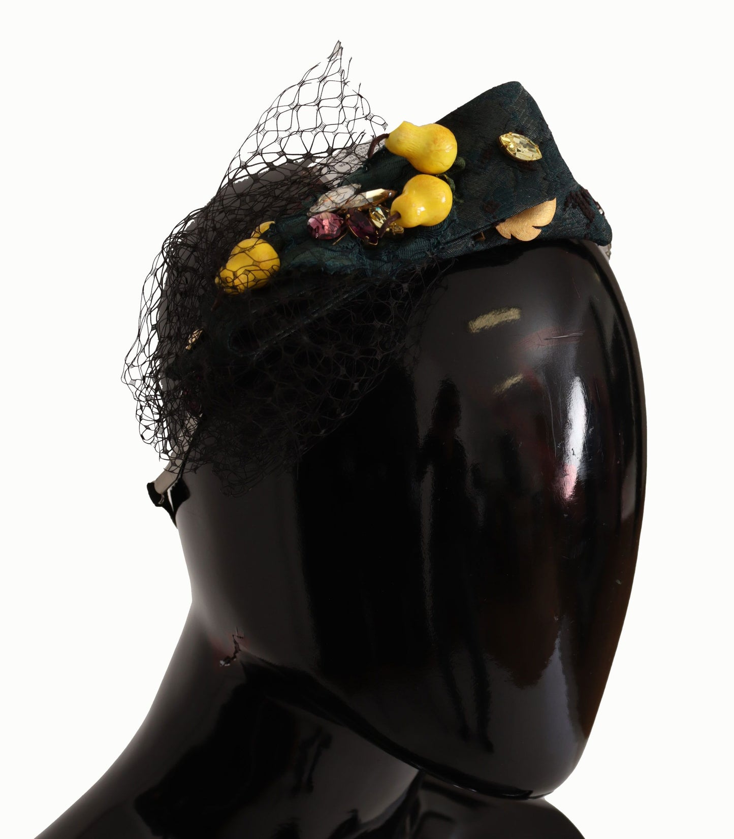 Serre-tête diadème en cristal violet Dolce & Gabbana et tiare citrons de Sicile