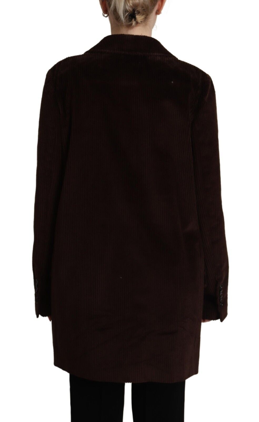 Veste blazer oversize en velours côtelé bordeaux Dolce & Gabbana