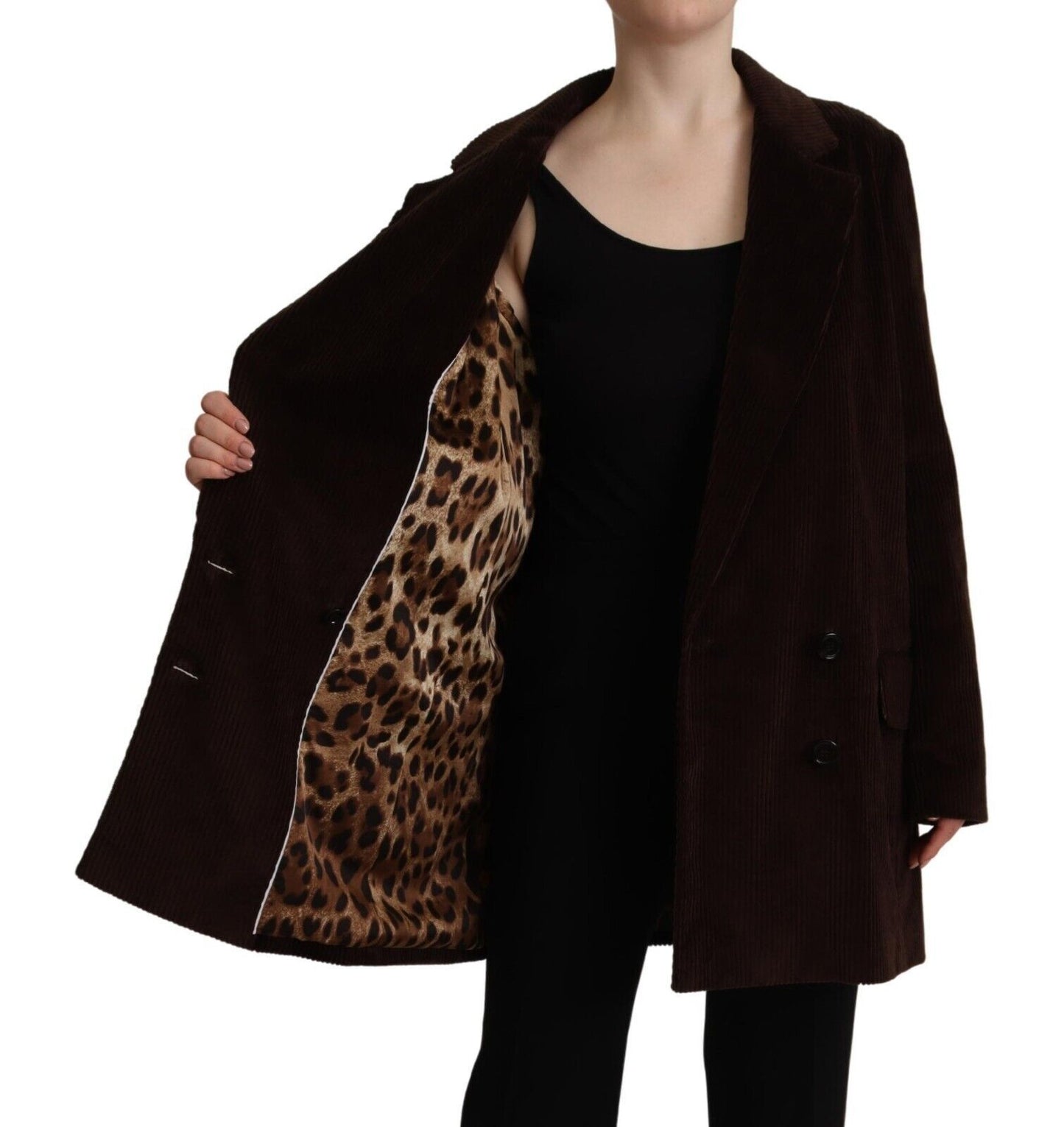 Veste blazer oversize en velours côtelé bordeaux Dolce & Gabbana