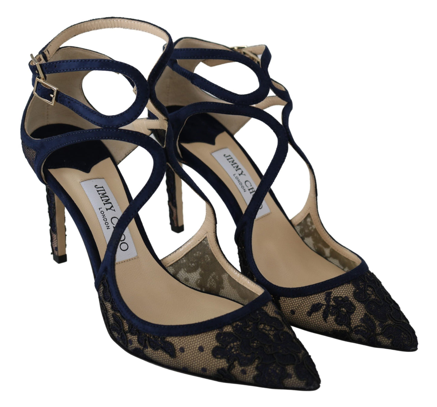 Escarpins Jimmy Choo en cuir bleu marine Lancer : l'élégance déchaînée