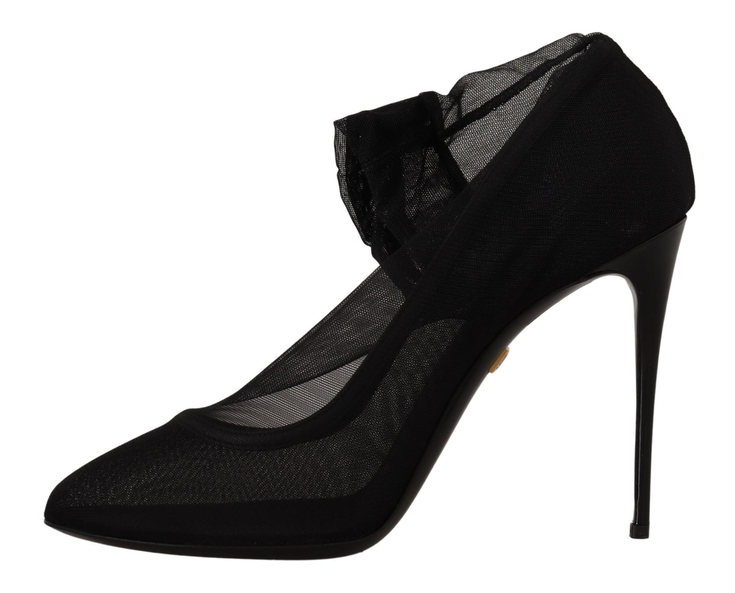 Escarpins en tulle stretch noir Dolce & Gabbana