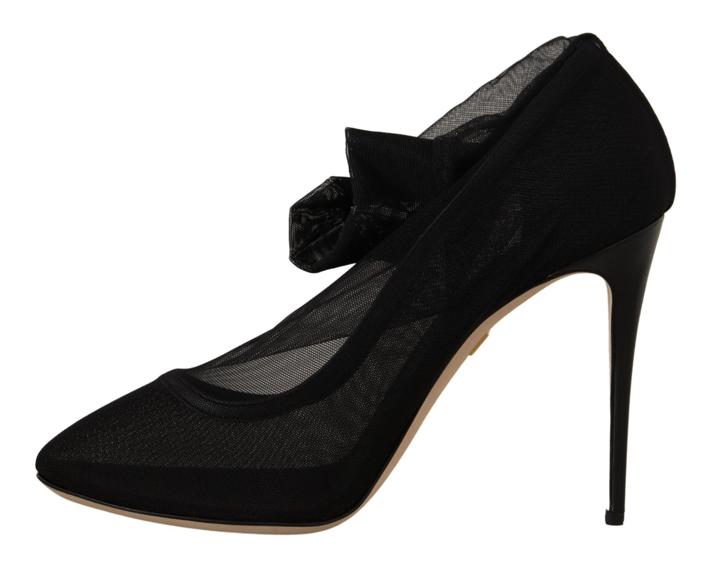 Bottes en tulle extensible noires Dolce & Gabbana