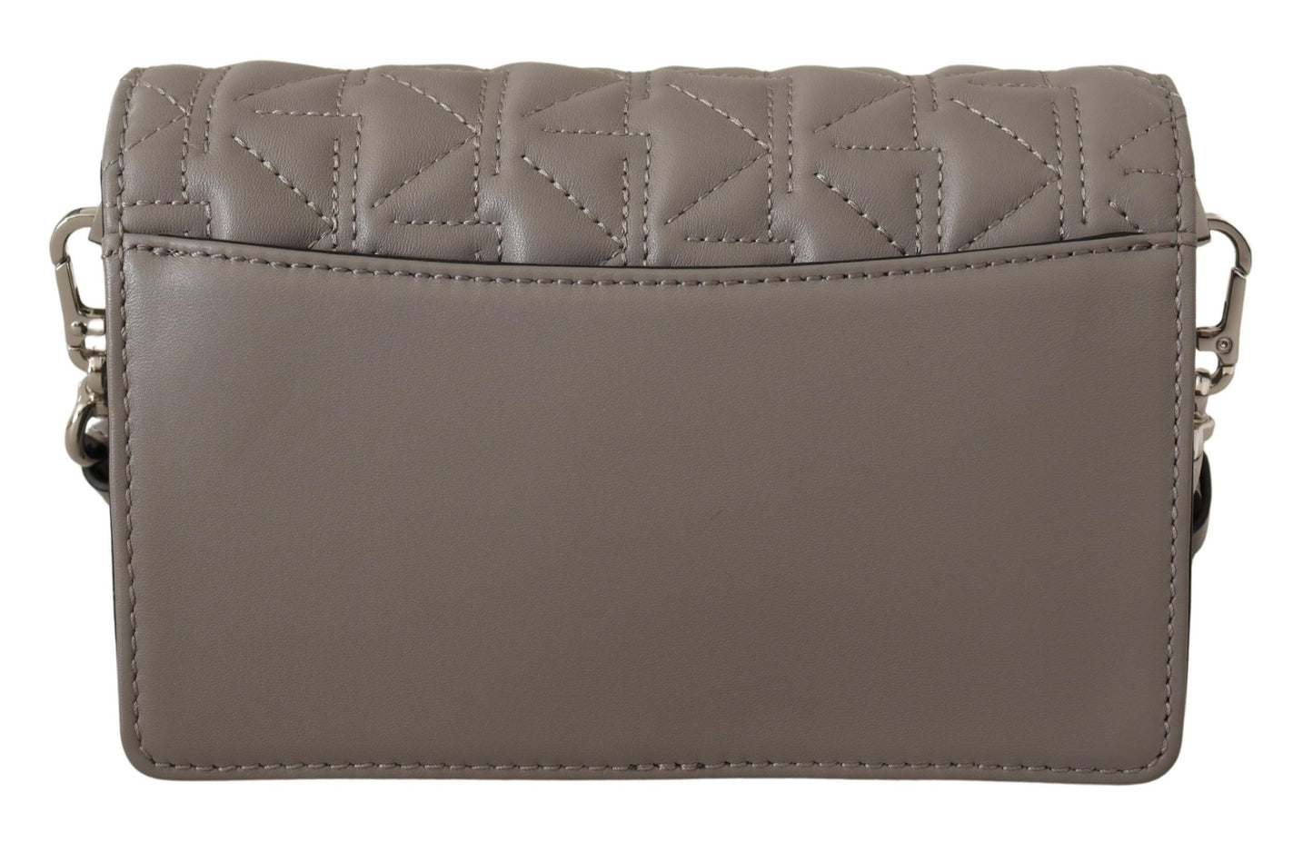 Sac bandoulière élégant en cuir gris Karl Lagerfeld