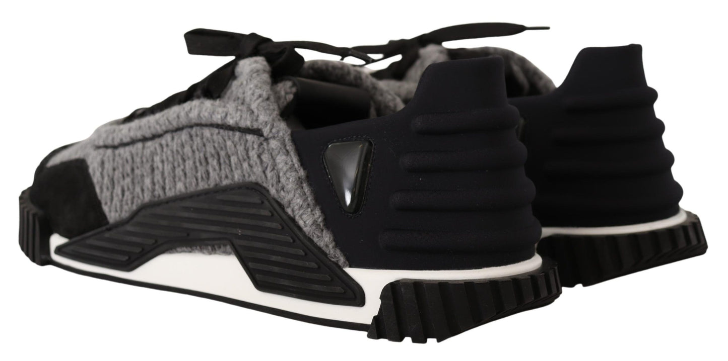 Baskets à lacets Dolce & Gabbana NS1 en tissu noir et gris