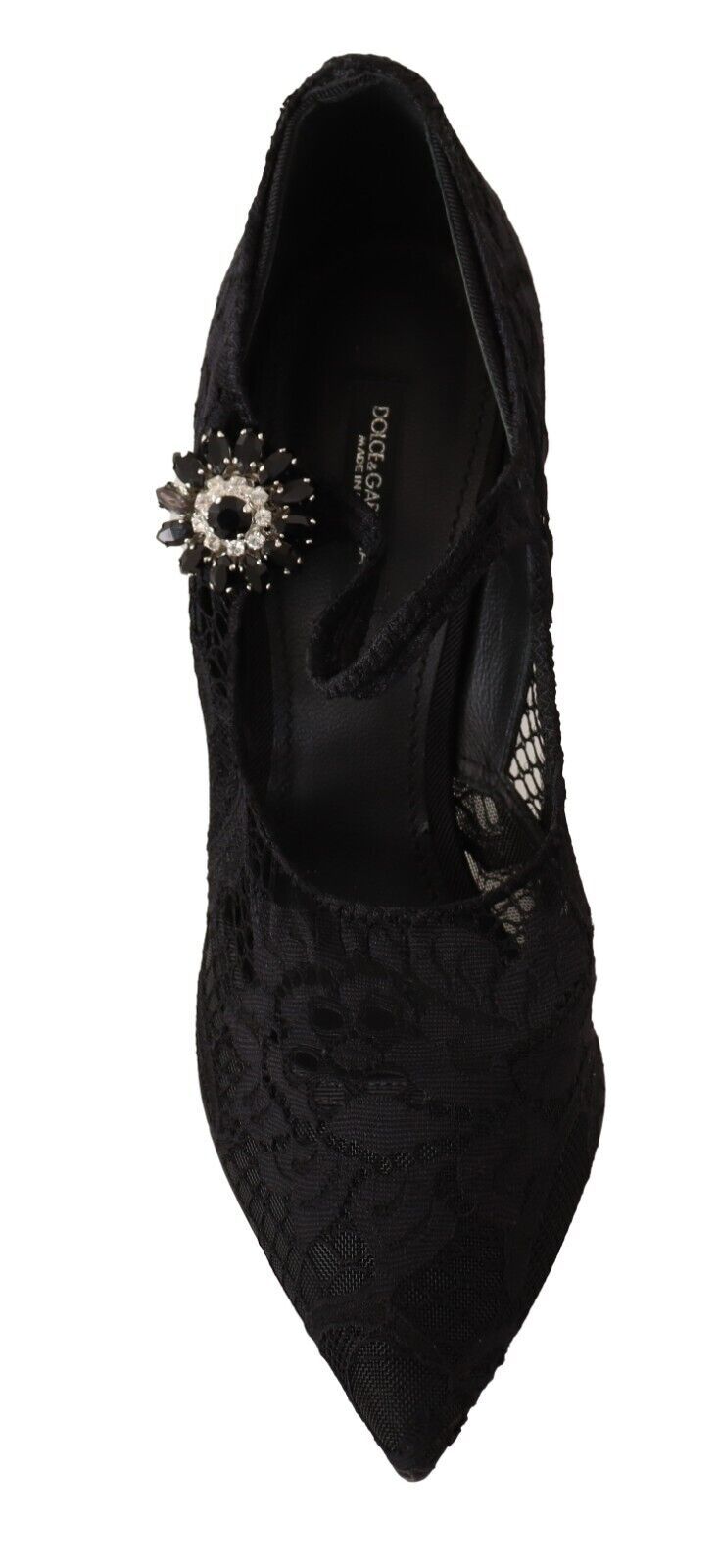 Escarpins Mary Jane Dolce & Gabbana en dentelle noire et cristaux