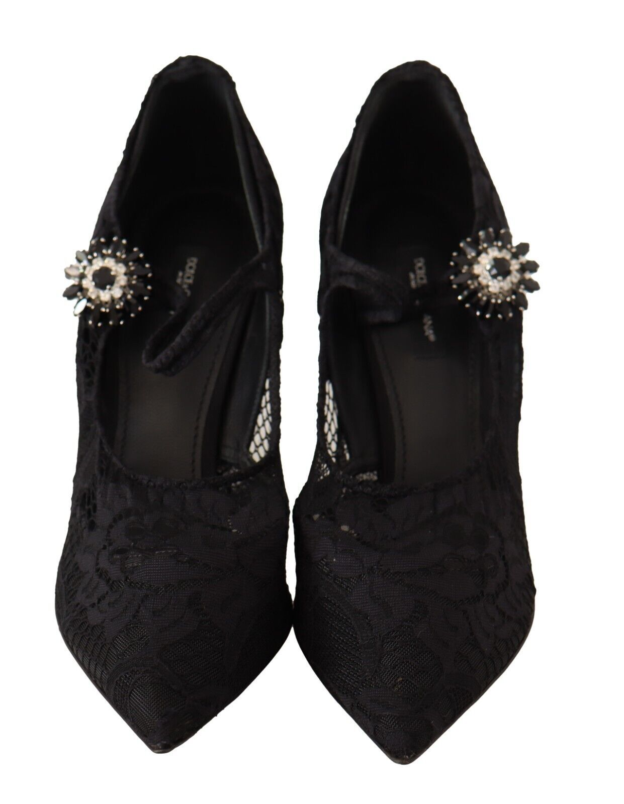 Escarpins Mary Jane Dolce & Gabbana en dentelle noire et cristaux