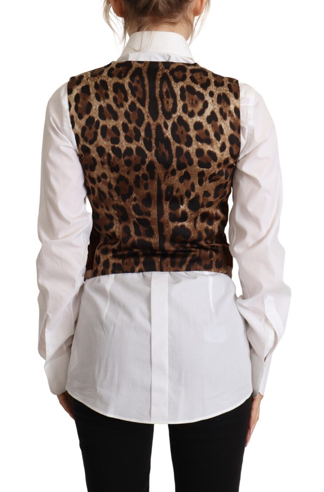 Débardeur sans manches à col en V en velours de coton bordeaux Dolce & Gabbana
