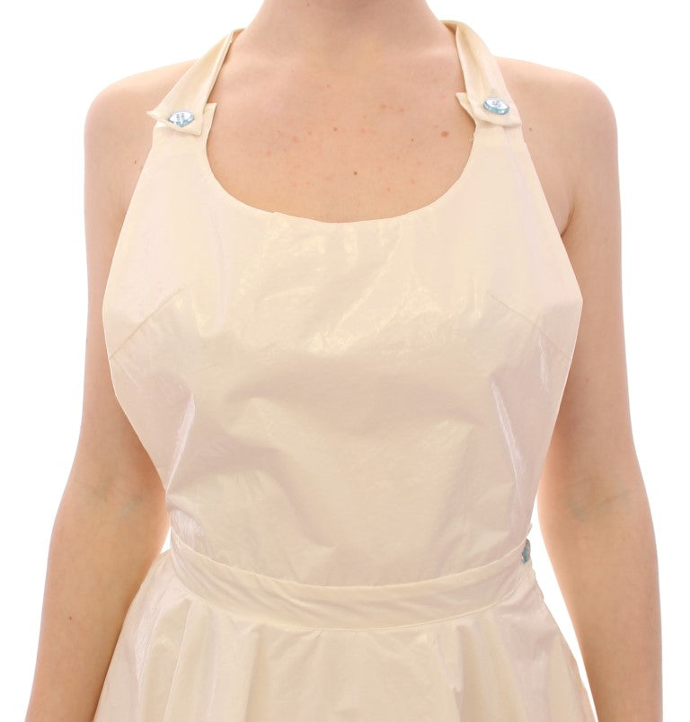 Robe blanche dos nu longueur genou Licia Florio