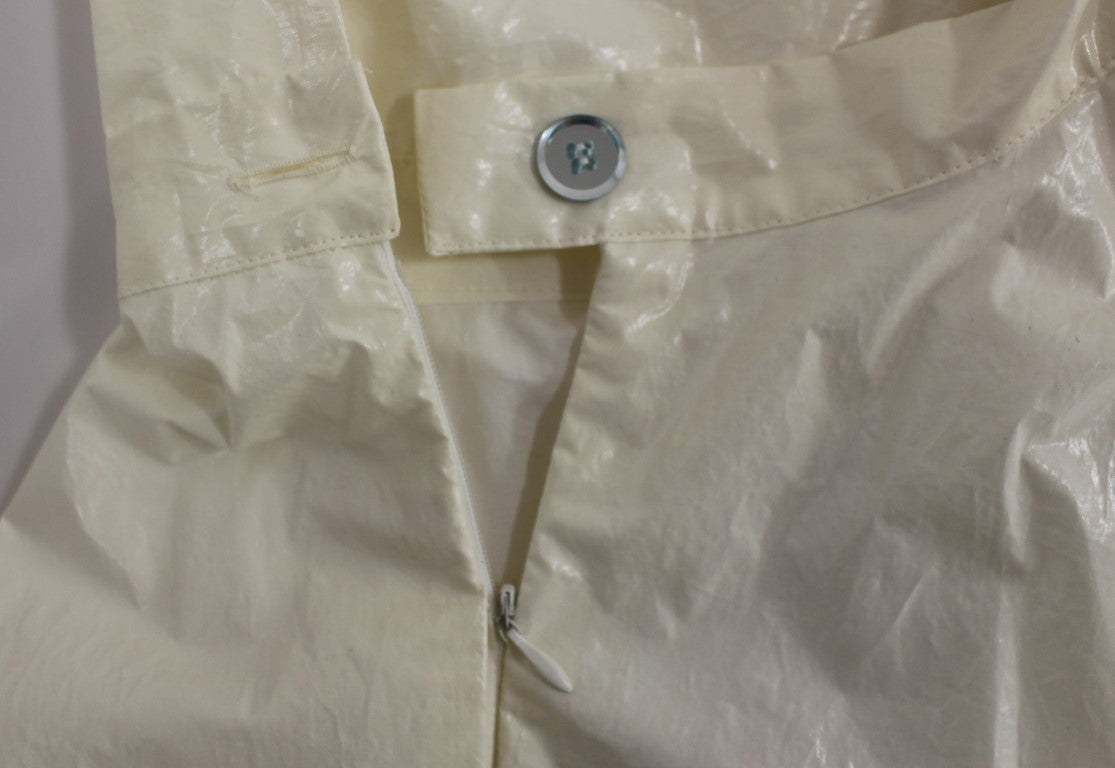 Robe blanche dos nu longueur genou Licia Florio