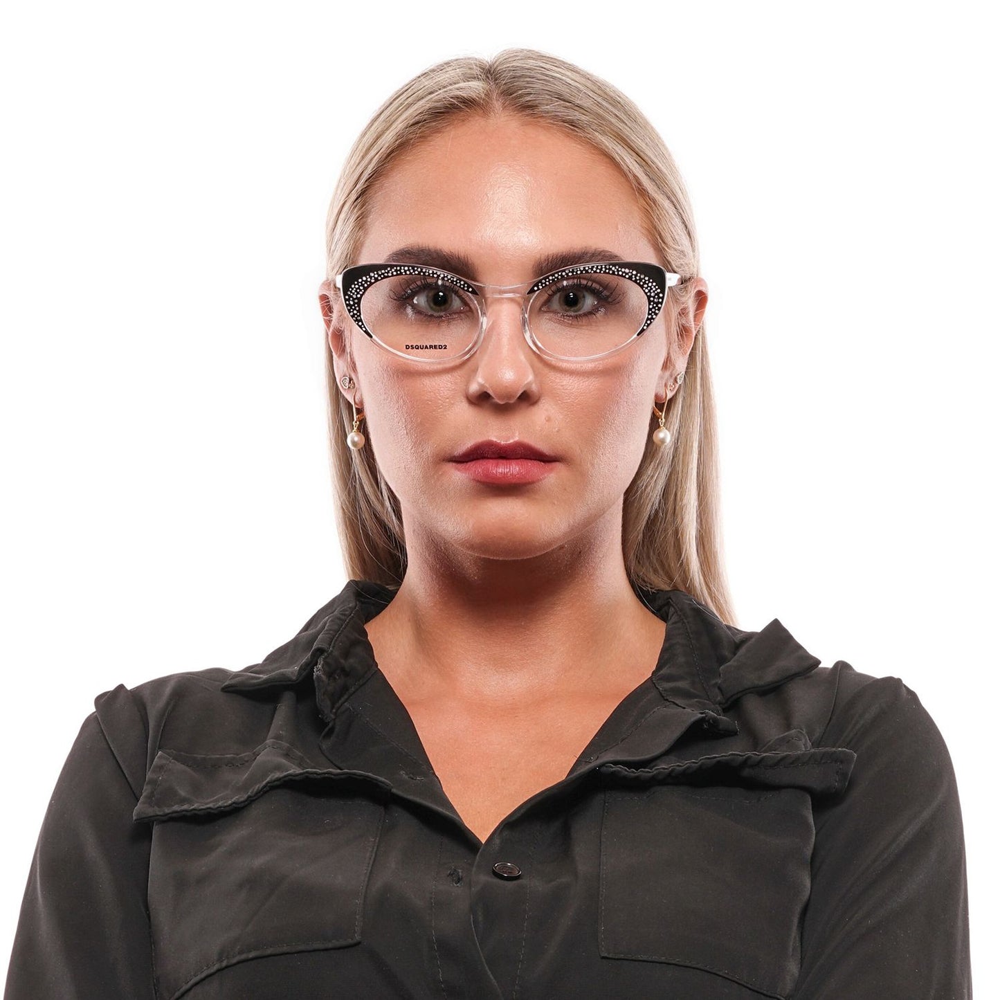 Dsquared² Schicke schwarze Vollrand-Designerbrille