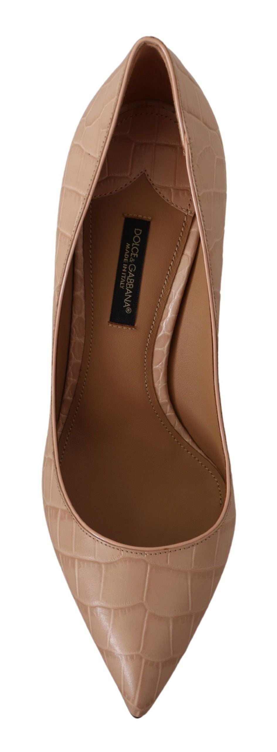 Escarpins à talons Dolce & Gabbana en cuir beige nude BELLUCCI
