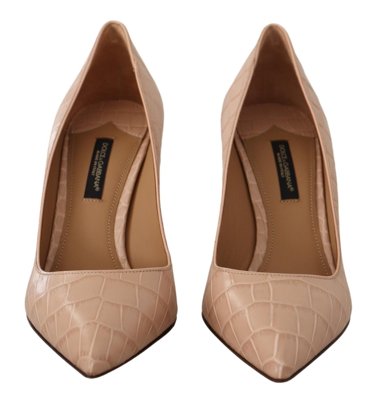Escarpins à talons Dolce & Gabbana en cuir beige nude BELLUCCI
