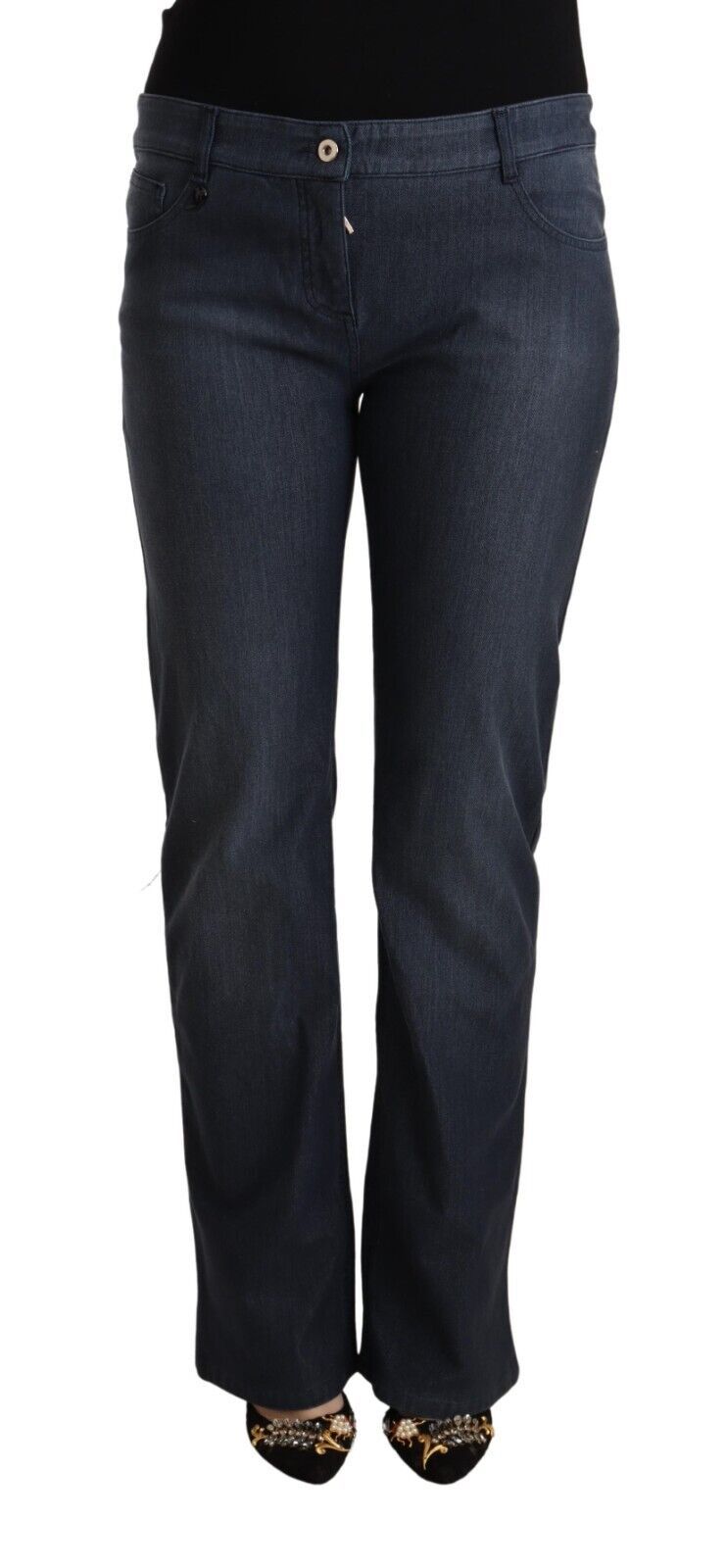 Jean droit en coton bleu foncé MARGHI LO'