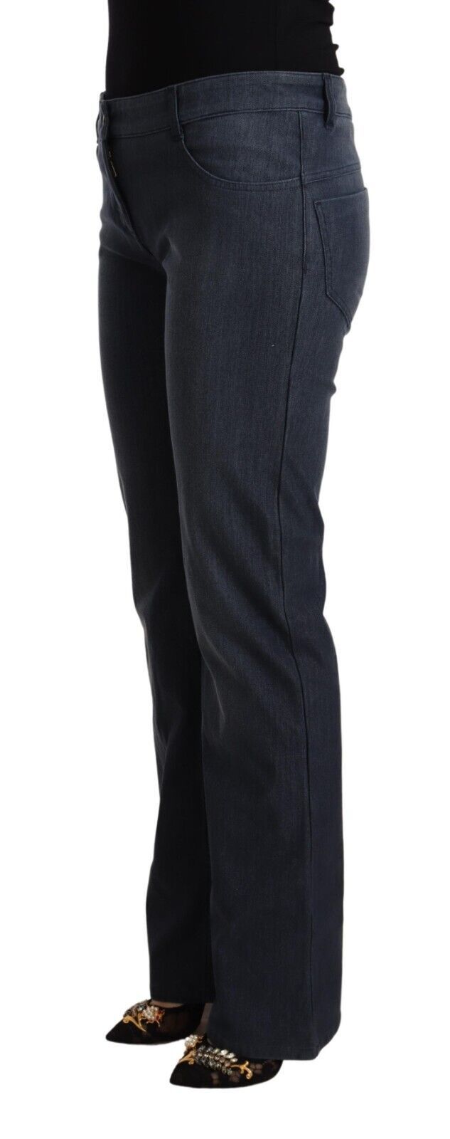Jean droit en coton bleu foncé MARGHI LO'