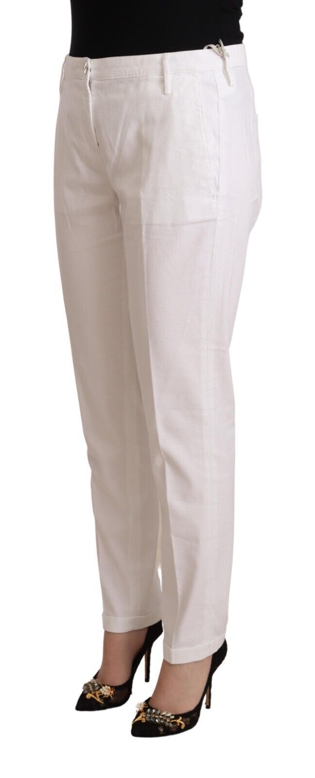 Pantalon fuselé blanc taille moyenne Birgitte de Jacob Cohen