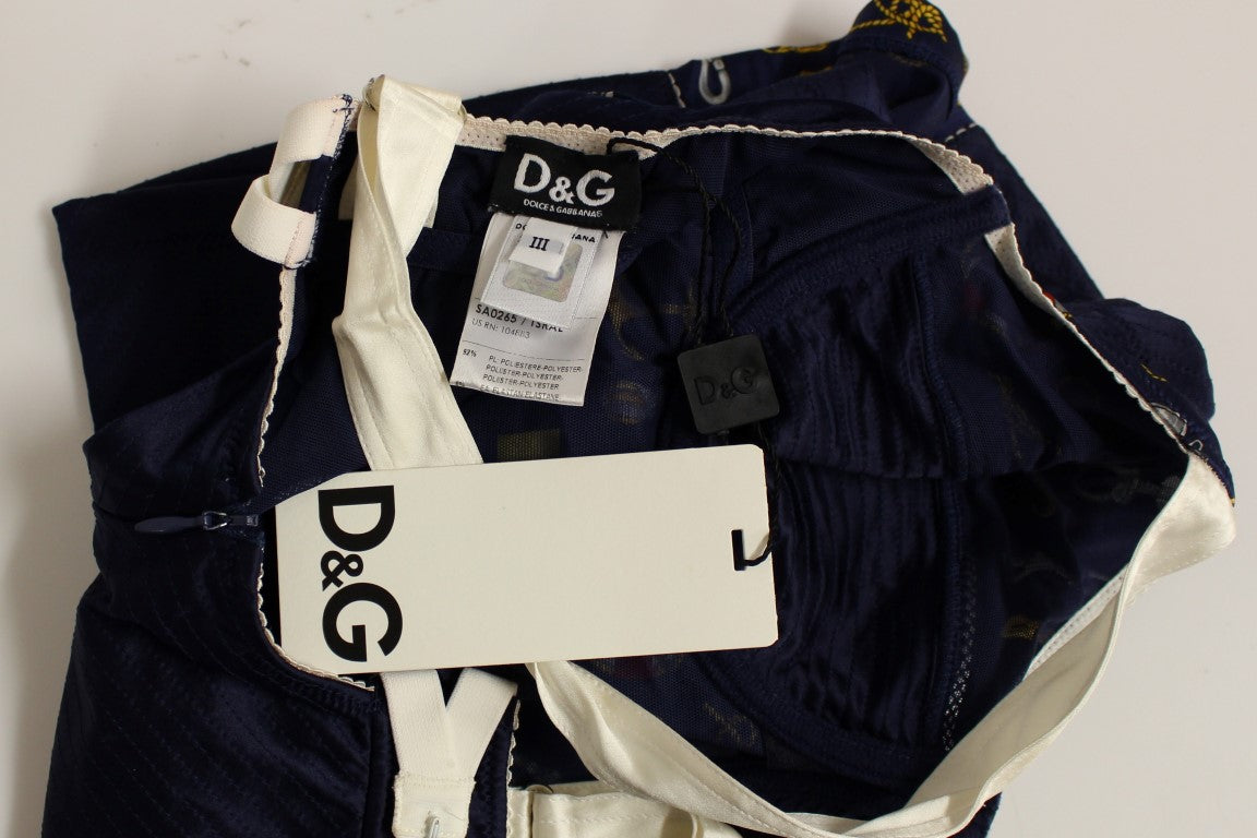 Débardeur Dolce & Gabbana à motif marin bleu