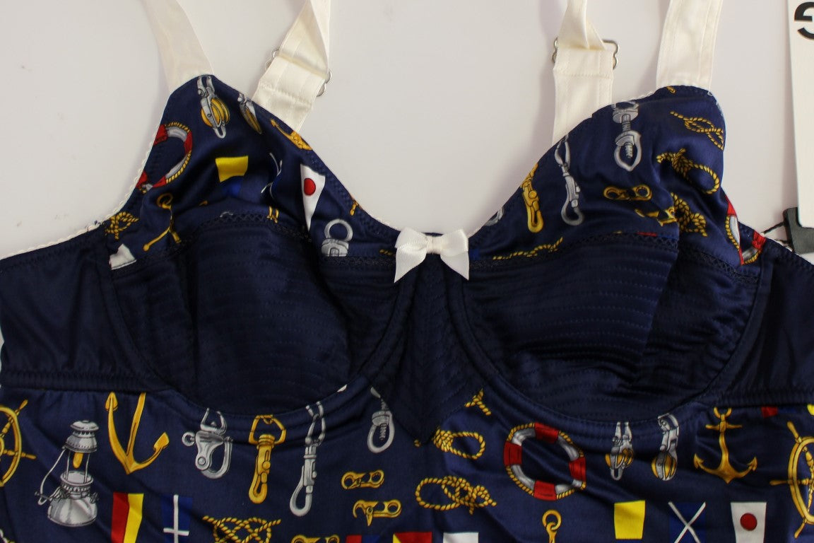 Débardeur Dolce & Gabbana à motif marin bleu