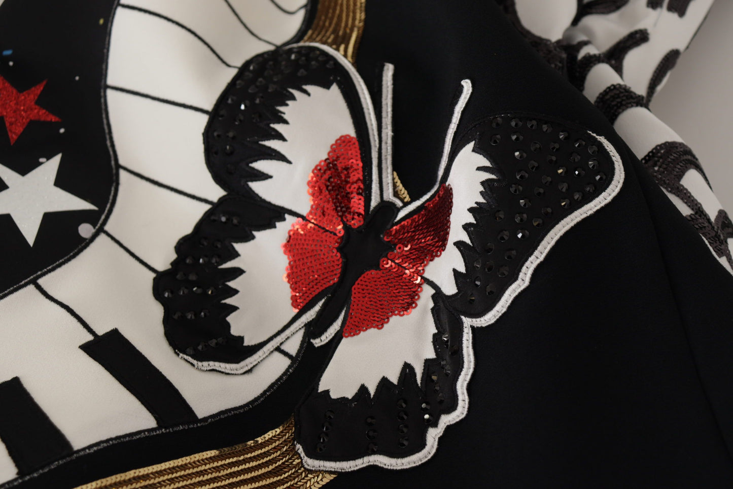 Jupe piano à paillettes Love Clock noire Dolce & Gabbana