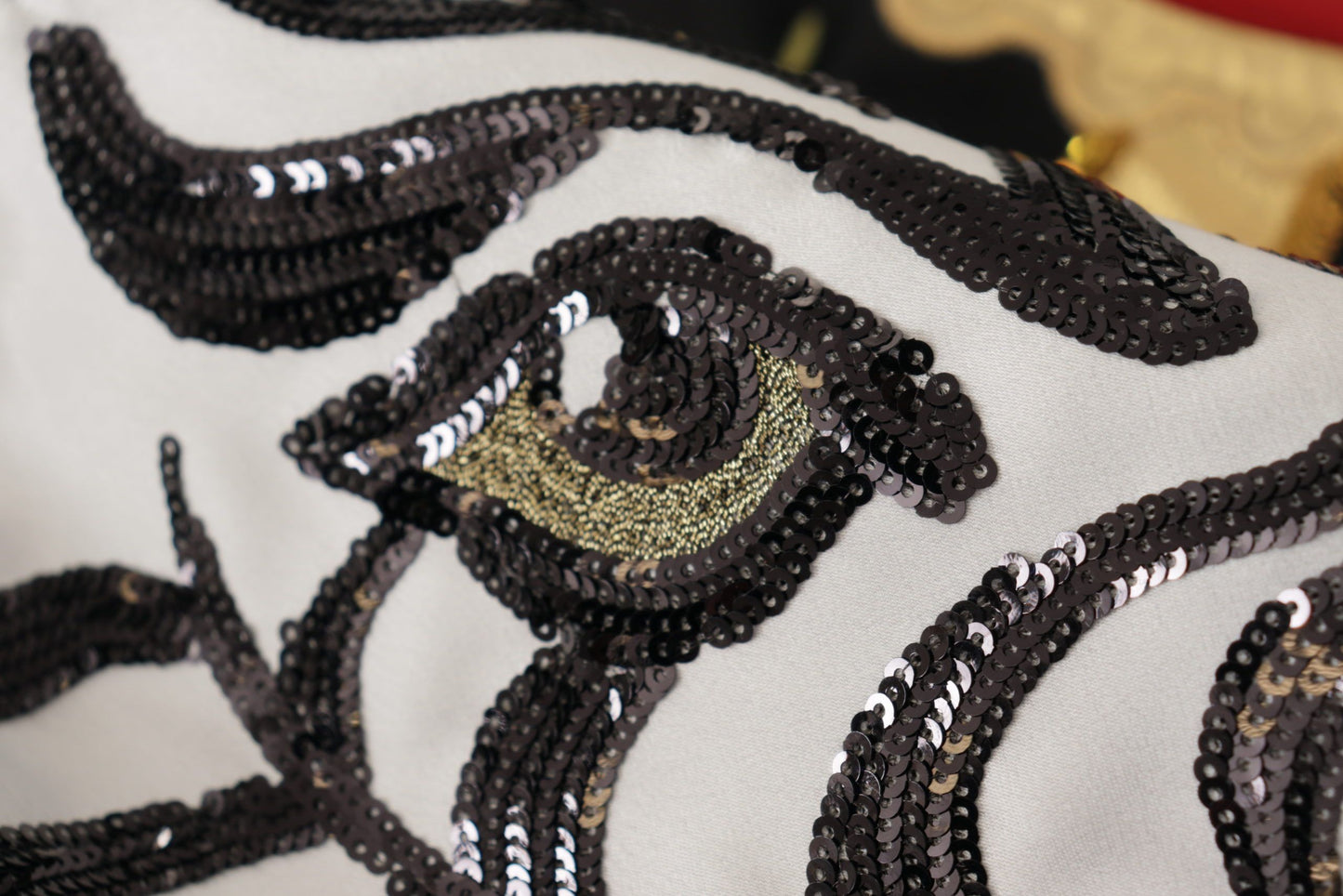 Jupe piano à paillettes Love Clock noire Dolce & Gabbana