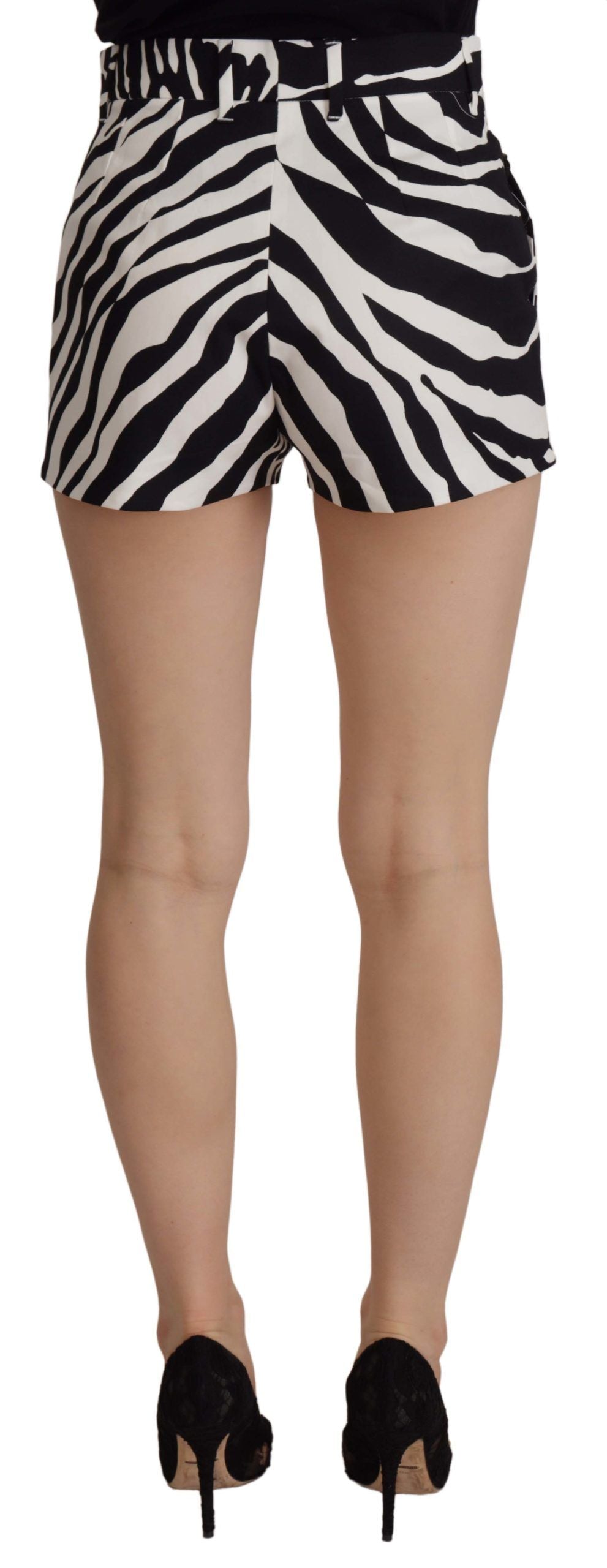 Short en coton stretch noir et blanc Dolce & Gabbana