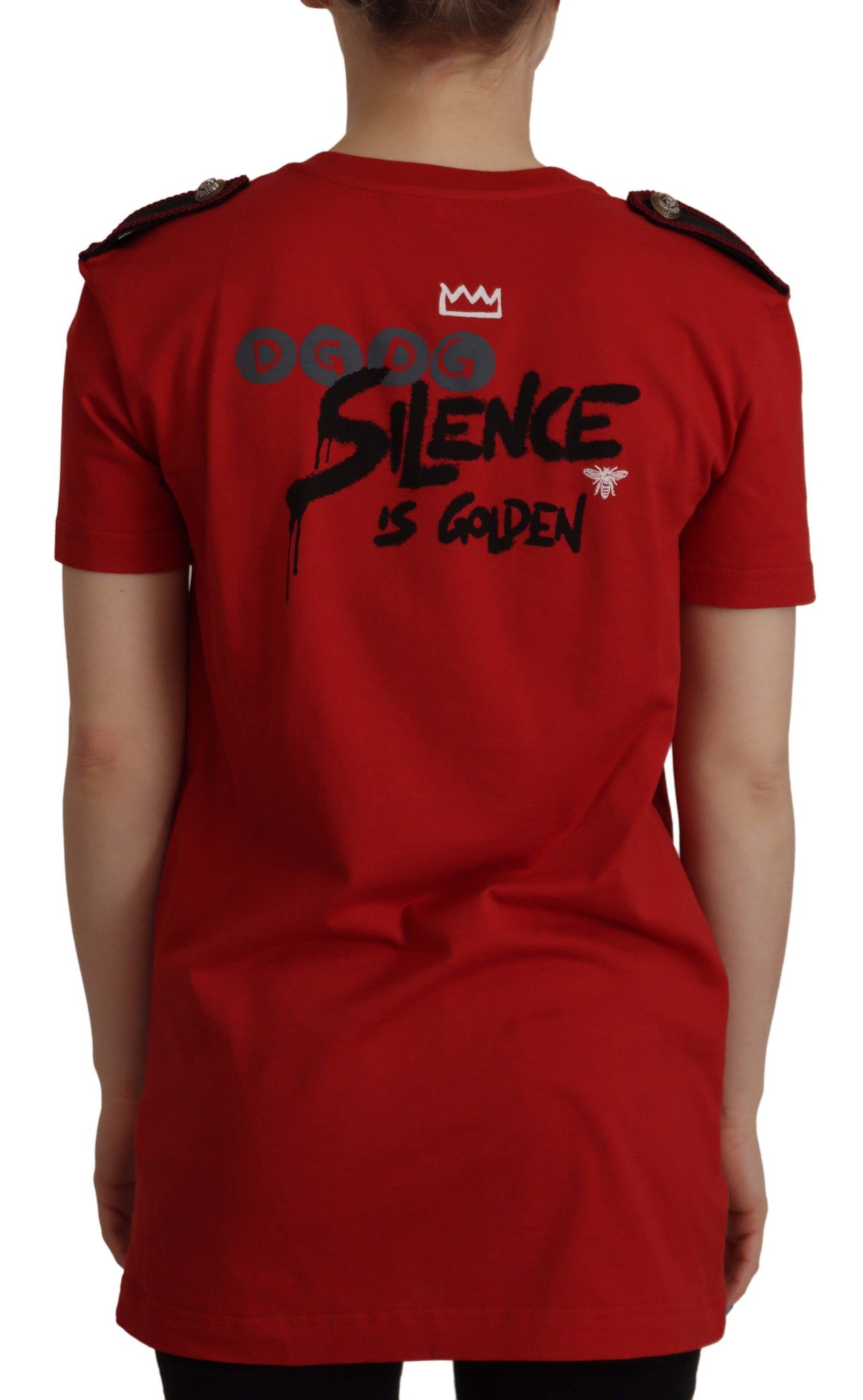 Dolce & Gabbana T-shirt à col rond rouge Amor Vincit Omnia