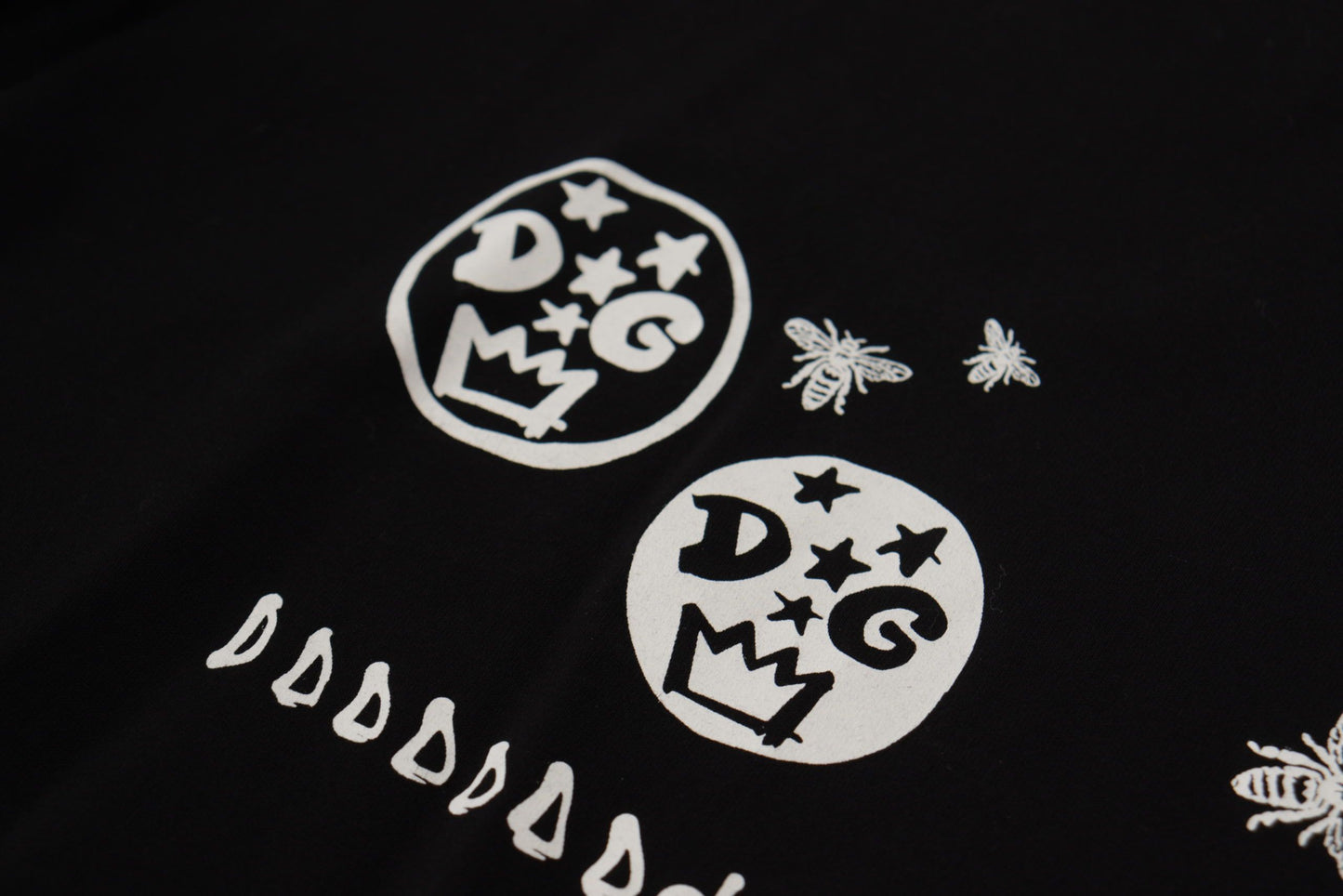 T-shirt ras du cou en coton noir à logo Dolce & Gabbana