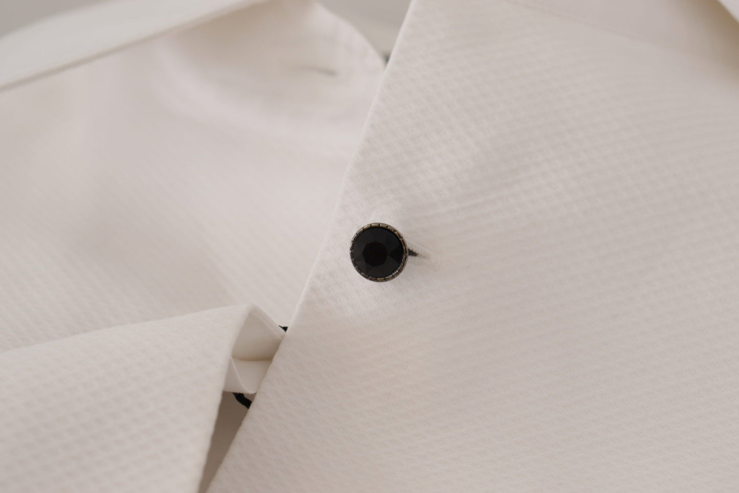 Dolce & Gabbana – Weißes, ärmelloses Smoking-Bluse-Oberteil