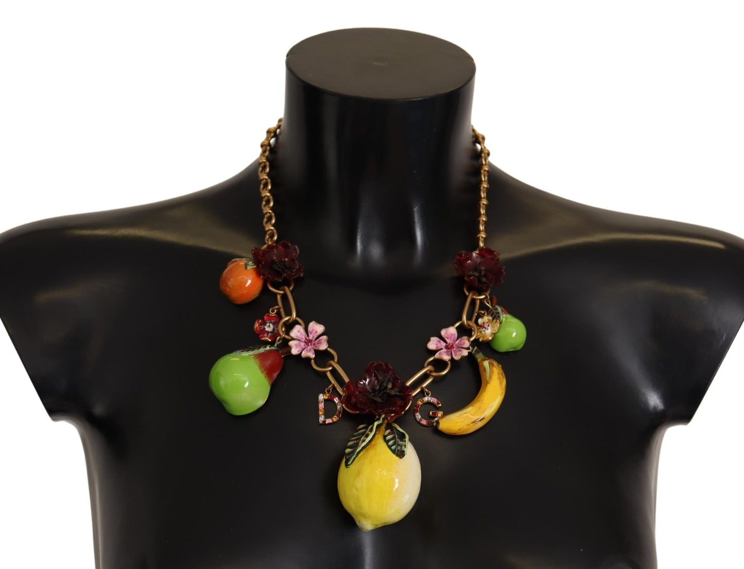 Dolce & Gabbana Statement-Halskette „Sicily Fruits Roses“ aus goldenem Messing