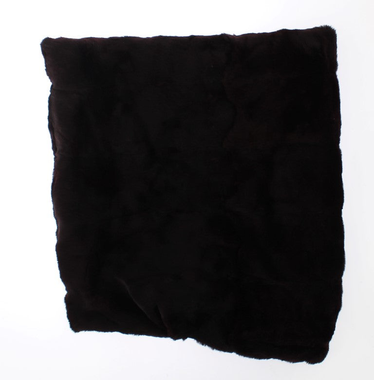 Bonnet écharpe à capuche en fourrure de belette violette Dolce & Gabbana