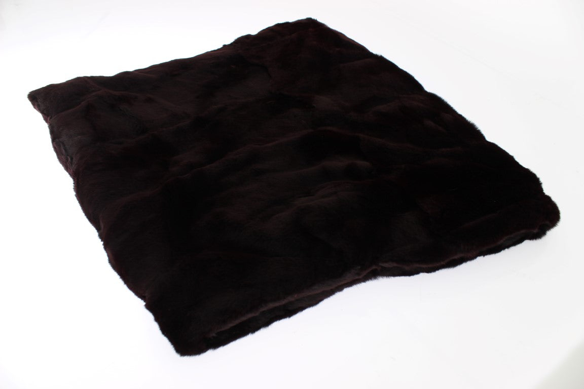 Bonnet écharpe à capuche en fourrure de belette violette Dolce & Gabbana