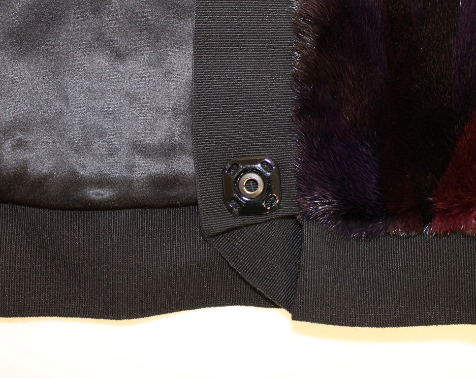 Foulard en fourrure de vison violet Dolce & Gabbana