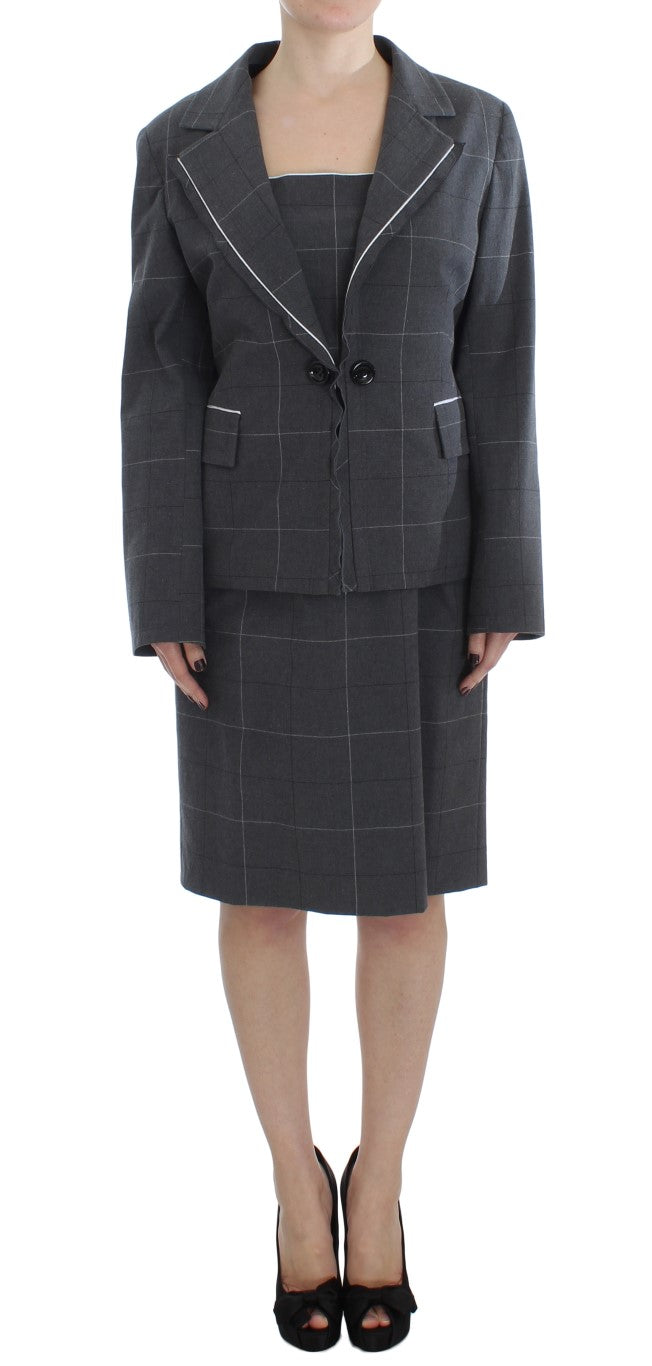 Ensemble tailleur fourreau extensible gris BENCIVENGA