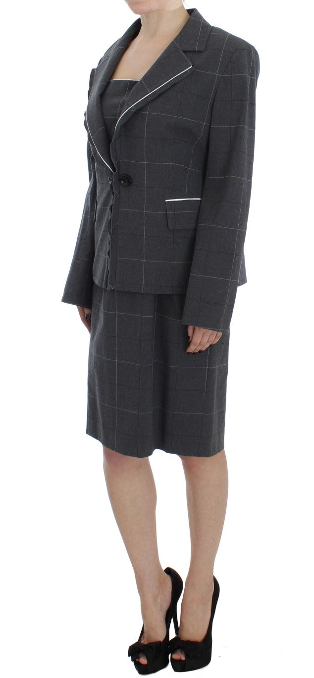 Ensemble tailleur fourreau extensible gris BENCIVENGA