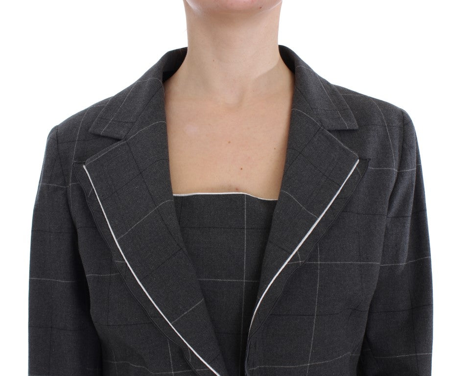 Ensemble tailleur fourreau extensible gris BENCIVENGA