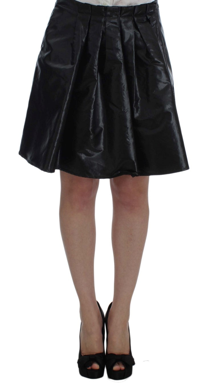 Exte Schwarz Blau Zweiteiliger Anzug Rock & Blazer