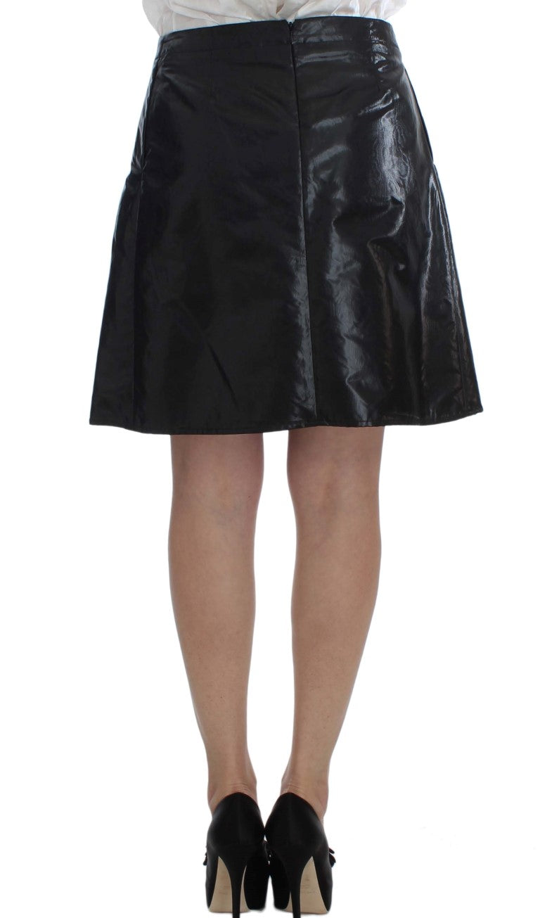 Exte Schwarz Blau Zweiteiliger Anzug Rock & Blazer