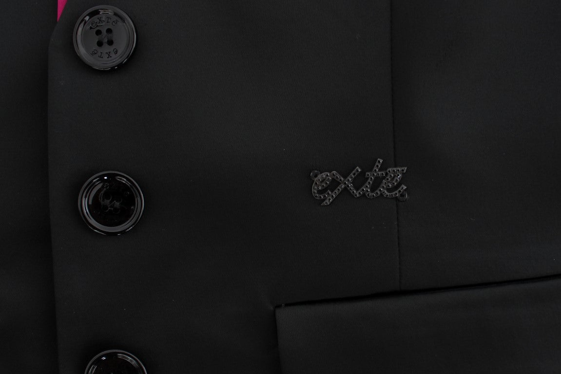 Exte Schwarz-Pink Zweiteiliger Anzugrock & Blazer