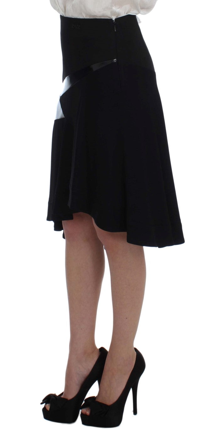 Exte Schwarz Blau Zweiteiliger Anzug Rock & Blazer