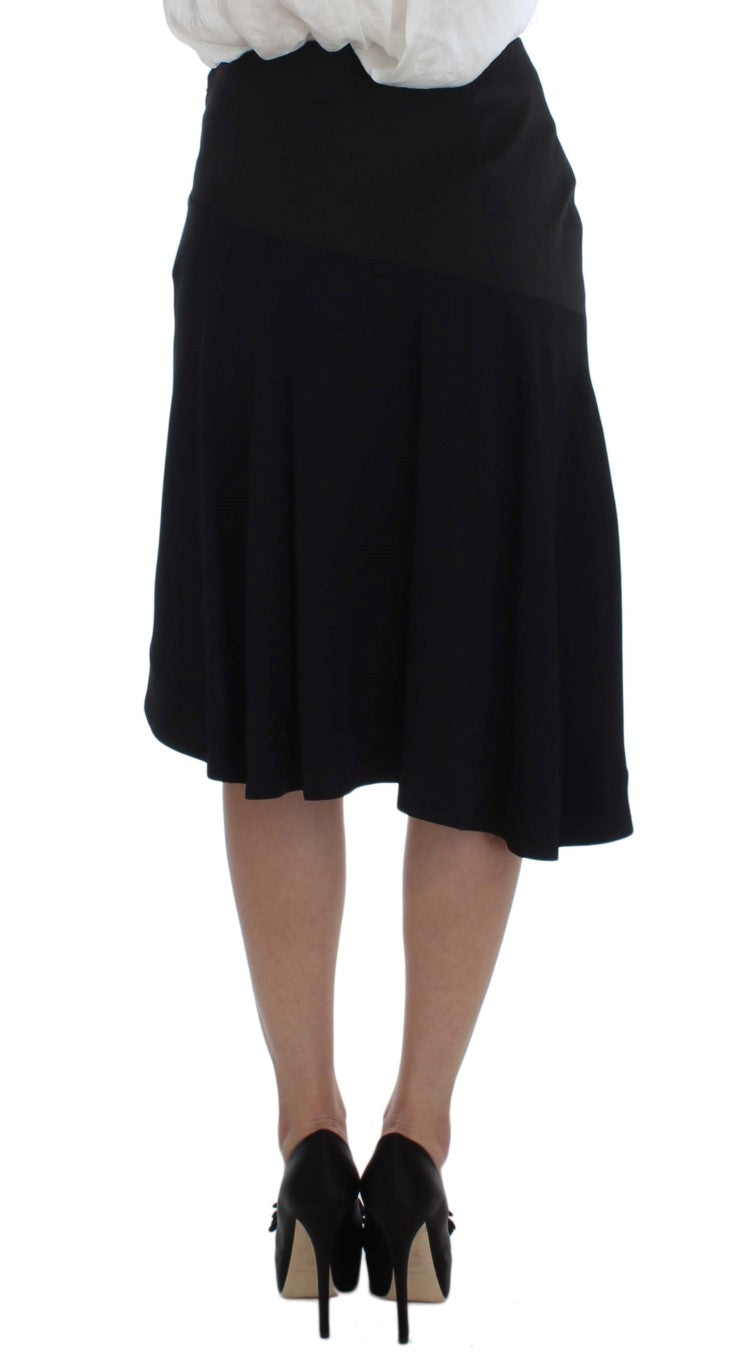 Exte Schwarz Blau Zweiteiliger Anzug Rock & Blazer