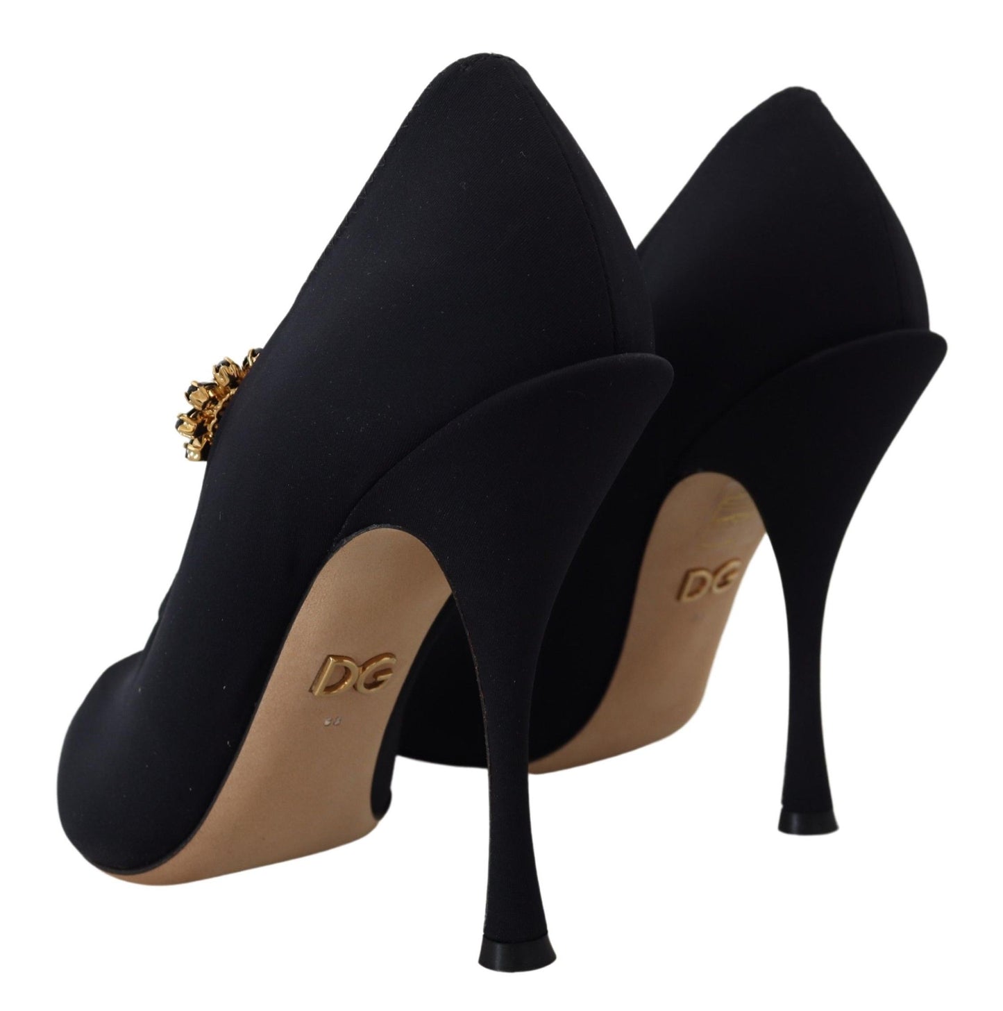 Escarpins Dolce & Gabbana à chaussettes noires et cristaux extensibles