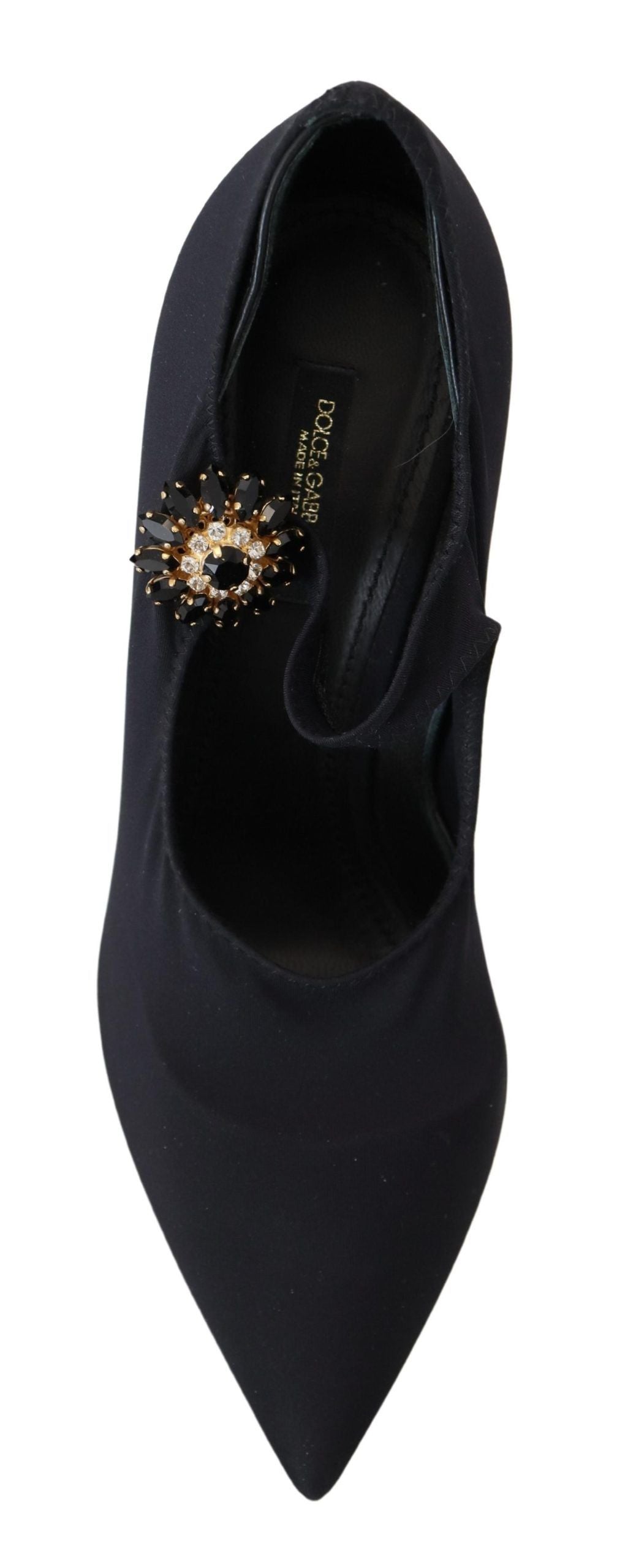Escarpins Dolce & Gabbana à chaussettes noires et cristaux extensibles