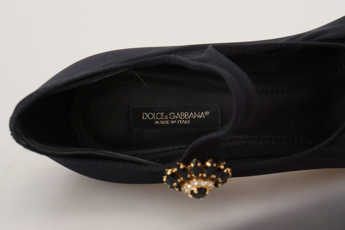 Escarpins Dolce & Gabbana à chaussettes noires et cristaux extensibles