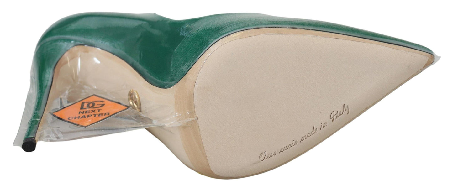Escarpins à talons en cuir vert Dolce & Gabbana Chaussures en plastique