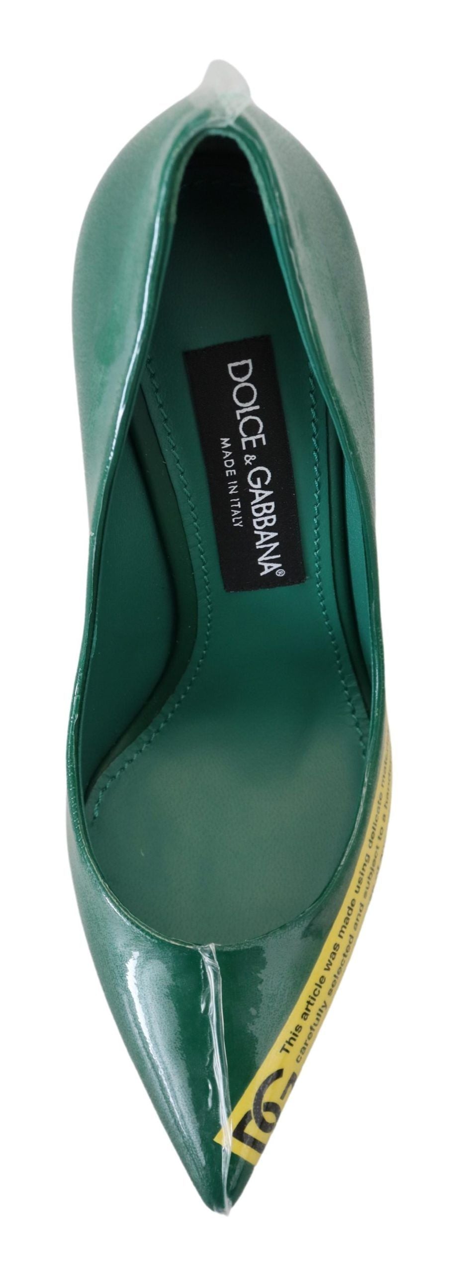 Escarpins à talons en cuir vert Dolce & Gabbana Chaussures en plastique