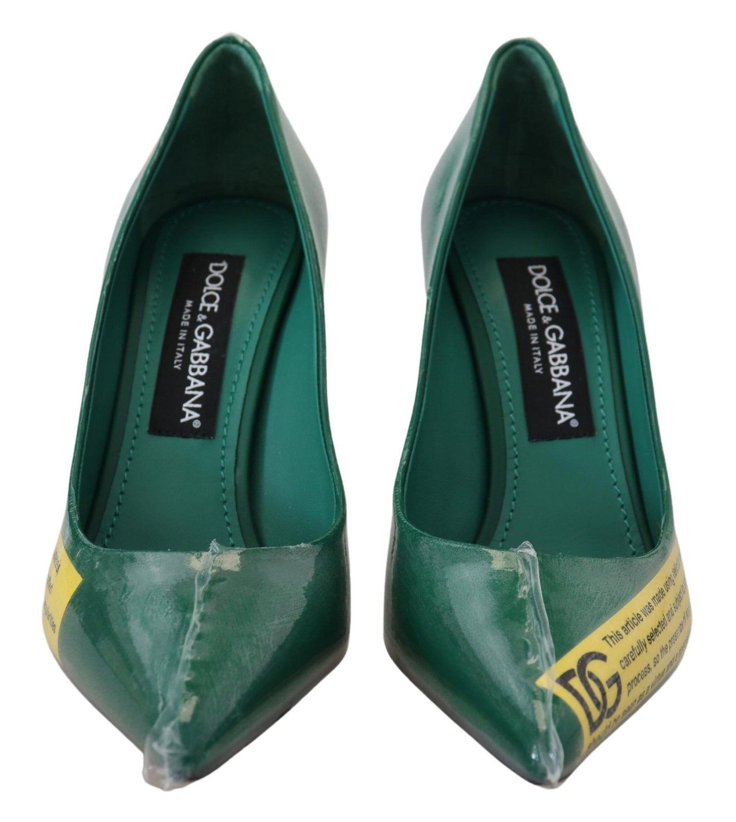 Escarpins à talons en cuir vert Dolce & Gabbana Chaussures en plastique